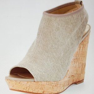 Stuart Weitzman  Glover Stretch Wedge Sandal, Cord